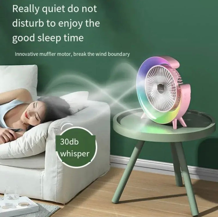 RGB Multifunction USB Desk Fan, USB Charging Fan With LED Light, Household Desktop Fan RGB Multifunction USB Desk Fan, USB Charging Fan With LED Light, Household Desktop Fan